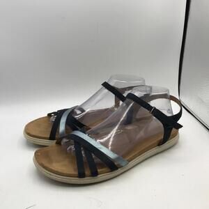 Easy Spirit Womens Dottle 3 Strappy Metallic Ankle Strap Size 11